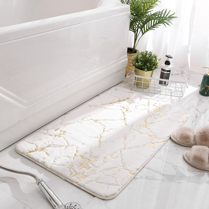 Luxurious Marble Pattern Bath Rug