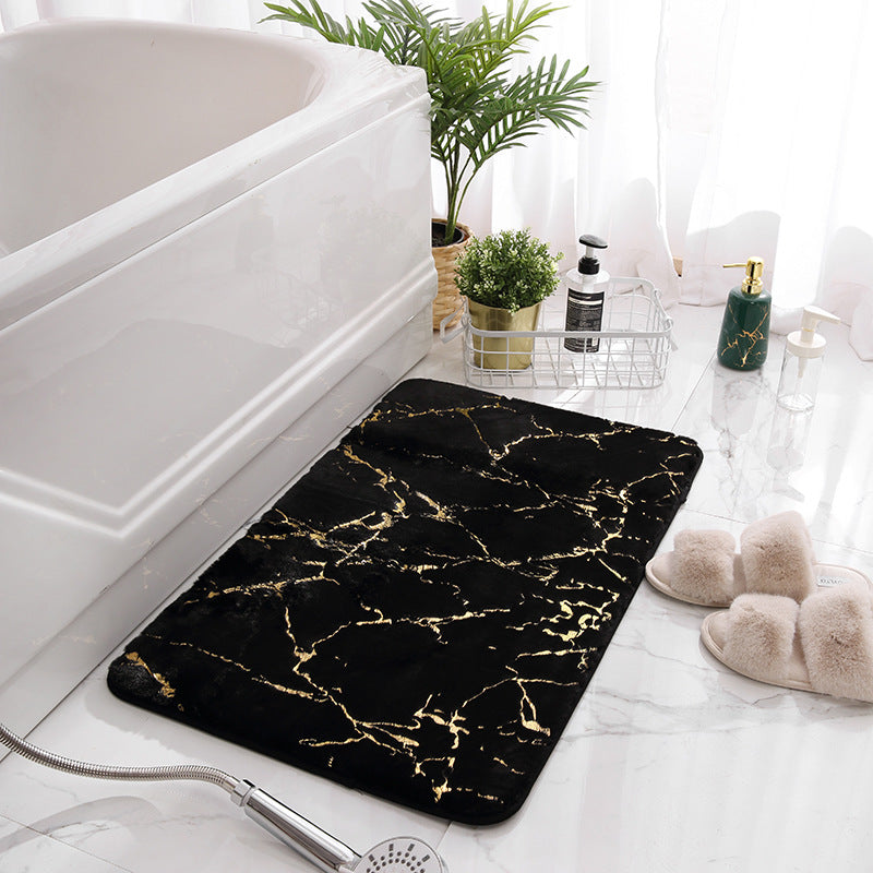 Luxurious Marble Pattern Bath Rug