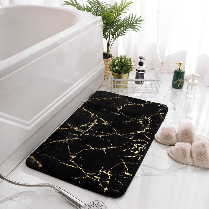 Luxurious Marble Pattern Bath Rug