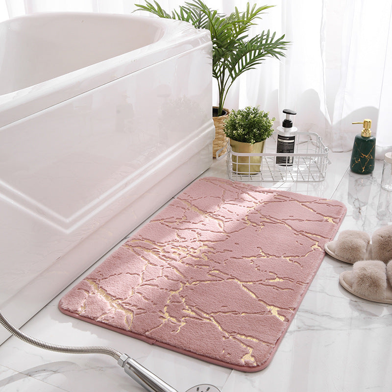 Luxurious Marble Pattern Bath Rug