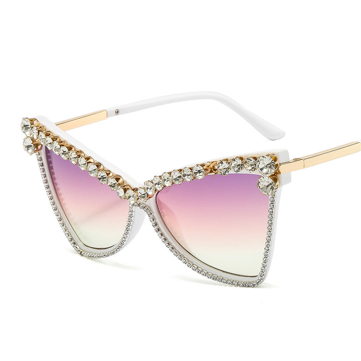 Ladies extravagant oversized sunglasses with gemstones Stornfield