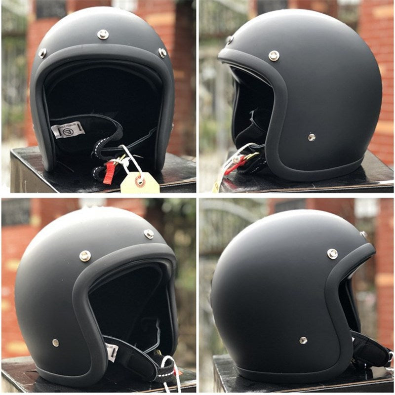 Retro Open-Face Motorcycle Helmet Stornfield