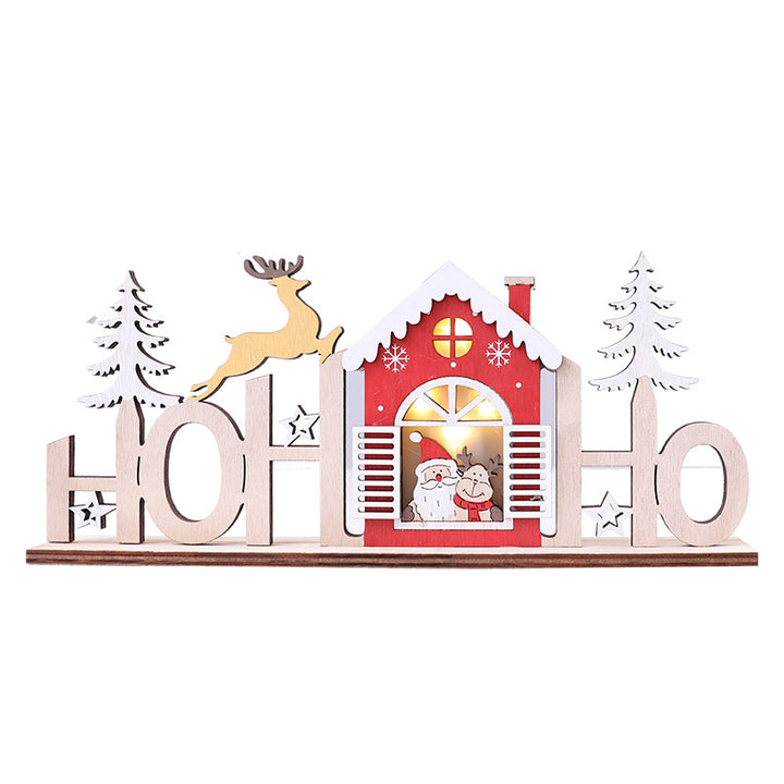 Wooden Holiday Village Sign Decor