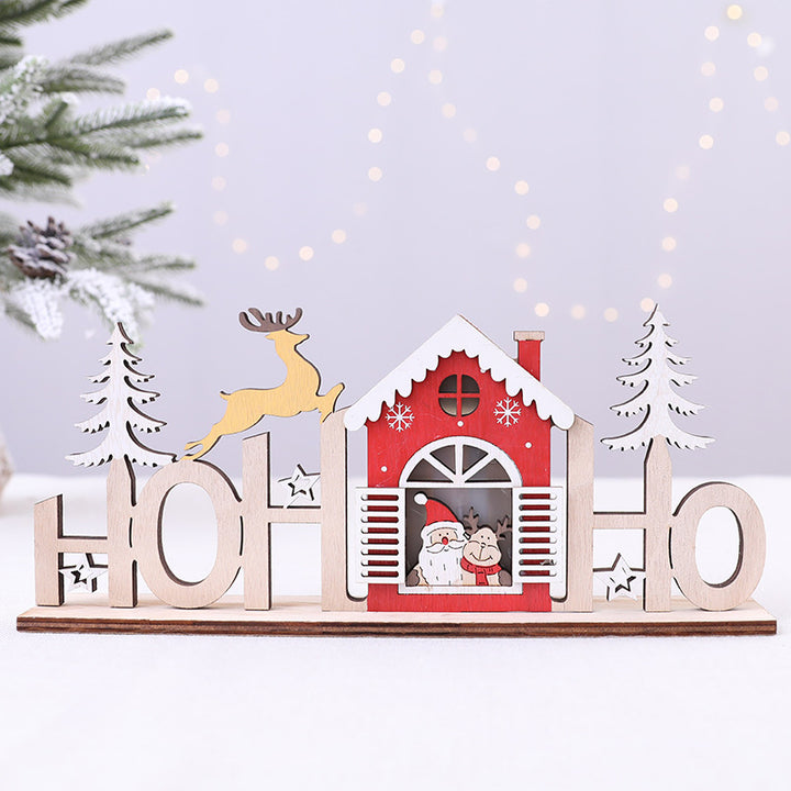 Wooden Holiday Village Sign Decor