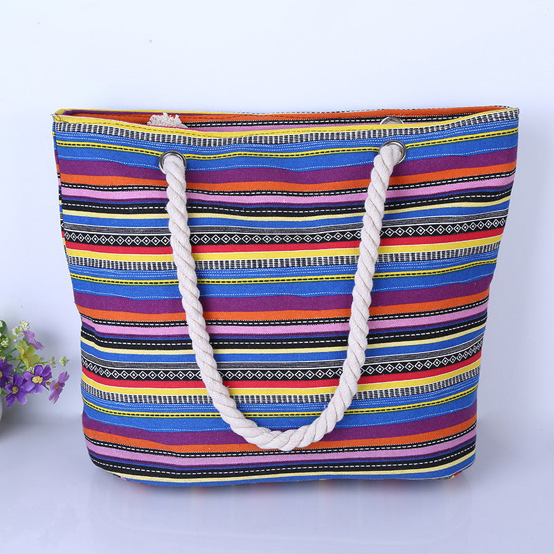 Colorful cotton striped bag Stornfield