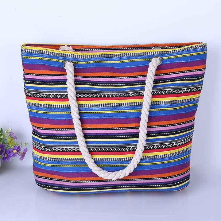 Colorful cotton striped bag Stornfield