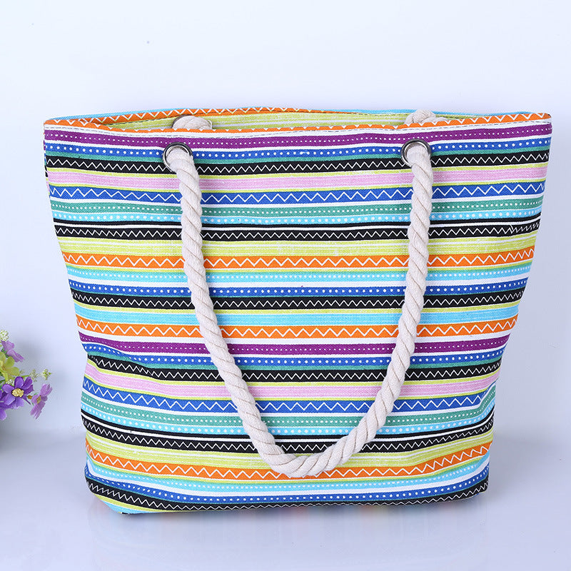 Colorful cotton striped bag Stornfield