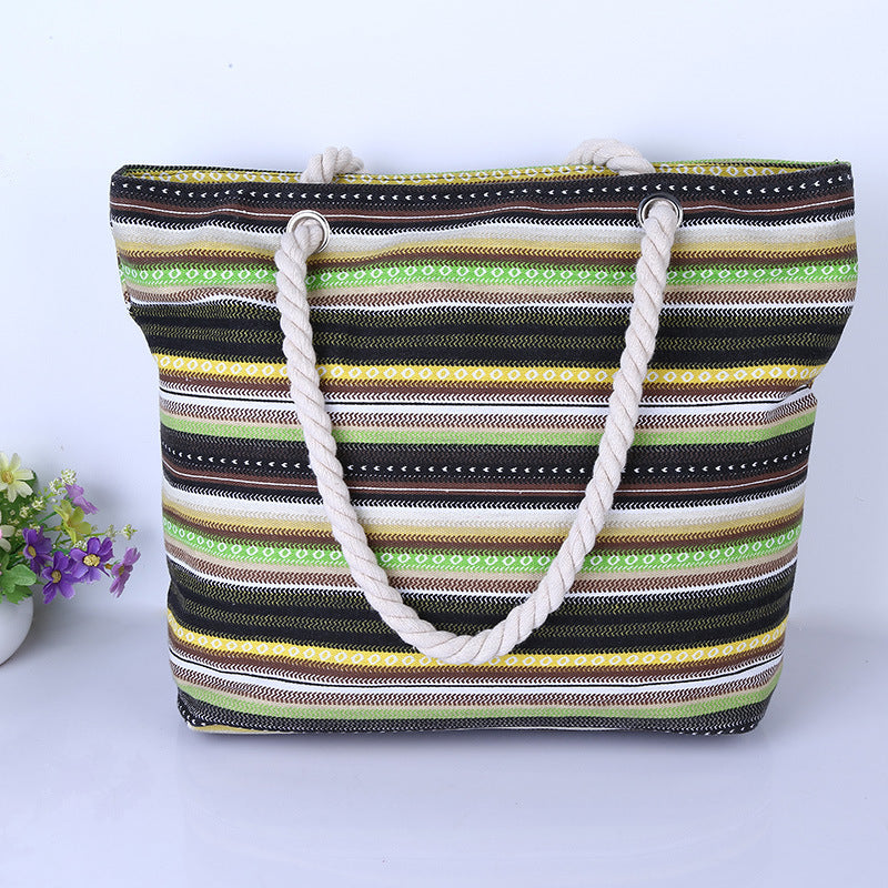 Colorful cotton striped bag Stornfield