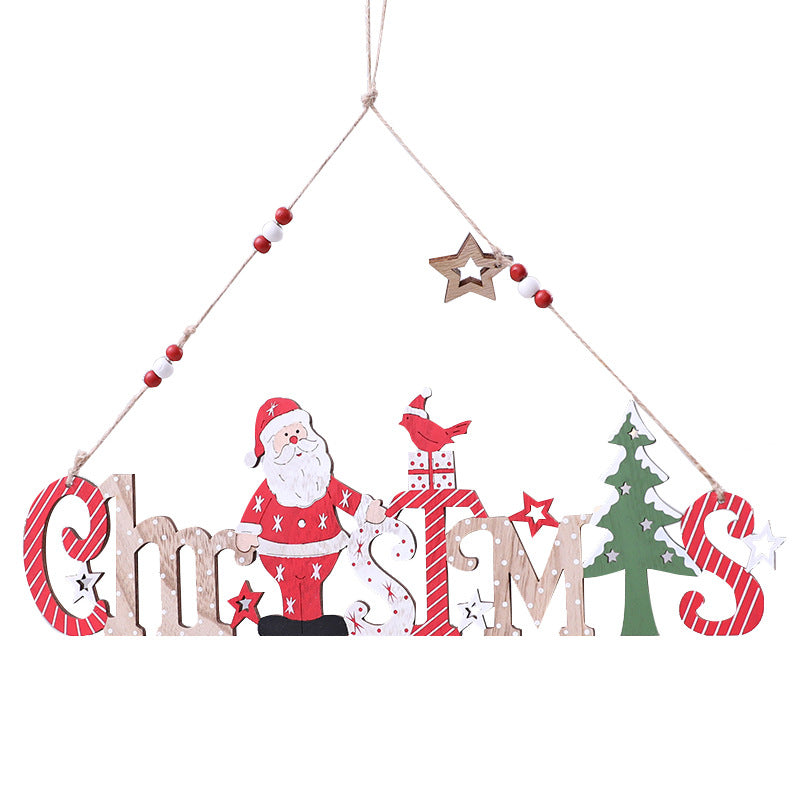 Festive Wooden Christmas Decoration Sign