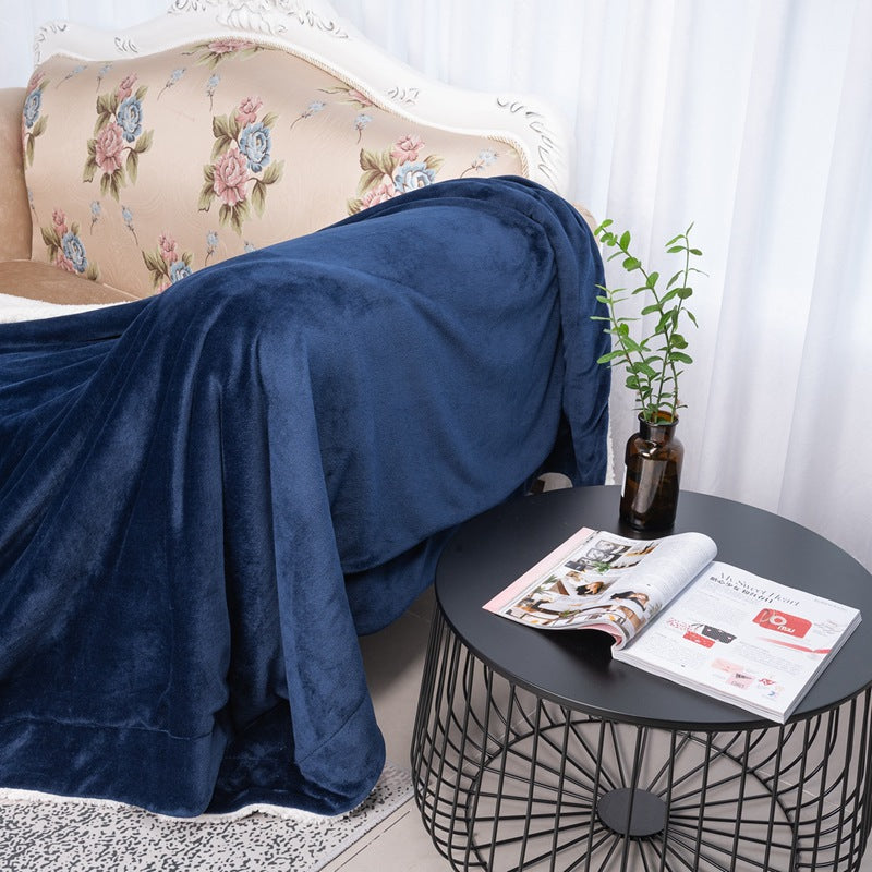 Women's reversible blanket in modern design with soft plush Stornfield