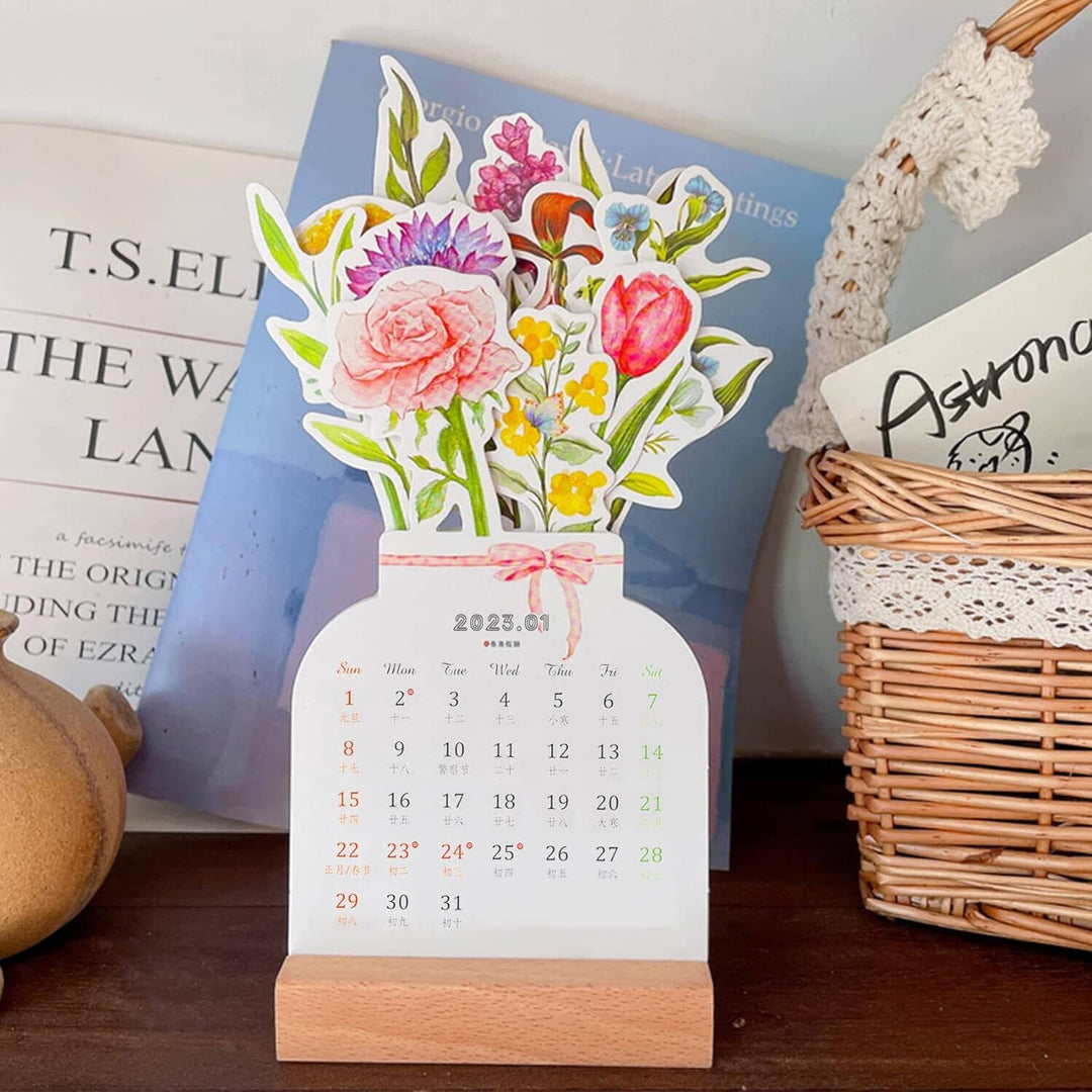 2024 Bloomy Flowers Desk Calendar | Stornfield