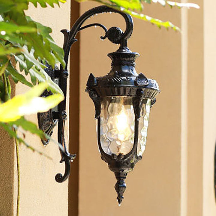 Traditional European Cylinder Lantern Aluminum Glass 1-Light Outdoor Wall Sconce Lamp For Outdoor Patio | Stornfield