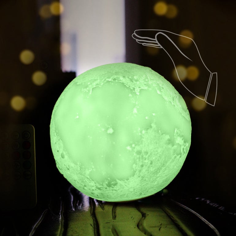 Stornfield | Rechargeable Miniature Creative LED Table Lamp 1 Light 3D Printed Moon