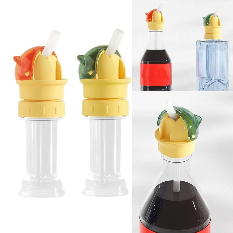 Reusable drinking bottle for children with straw lid | Stornfield