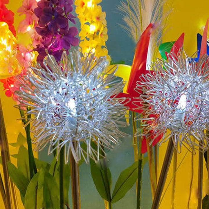 Solar Dandelion Aluminum Wire Globe Light LED Outdoor Waterproof Luminous Garden Insert Ground Landscape Light | Stornfield