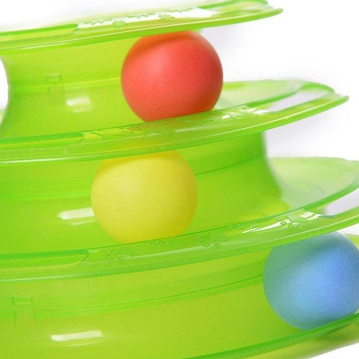 Three Layer Colorful Cat Track Tower Toy | Stornfield
