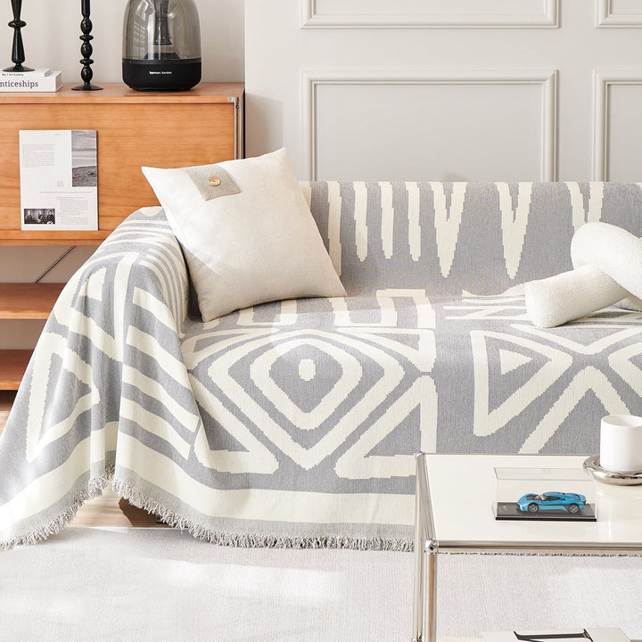 Geometric Boho Style Sofa Cover - Modern, Stylish & Durable Sofa Protection | Stornfield