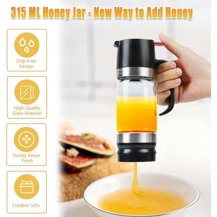 Stornfield No-Drip Glass Honey Dispenser