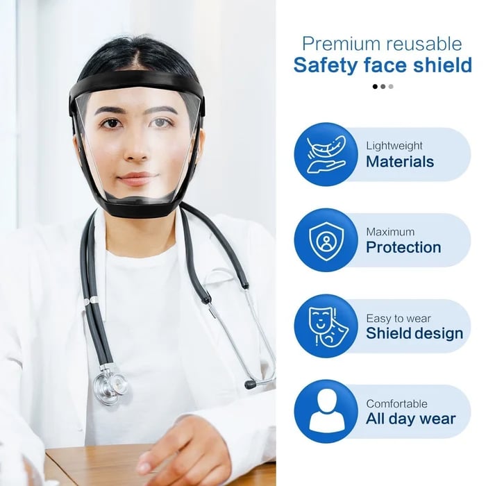 Stornfield | Full Face Protection Large Transparent Face Shield