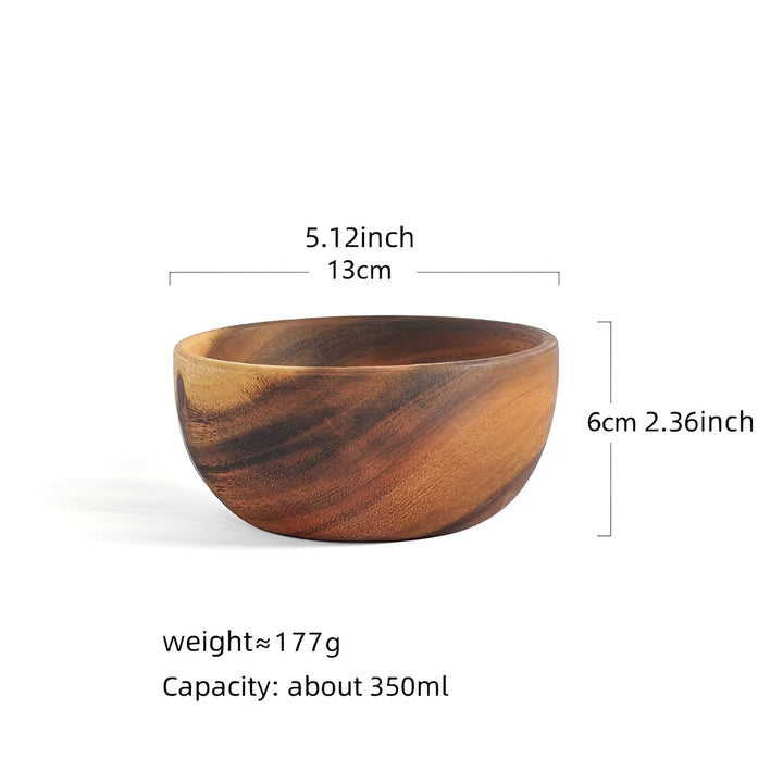 Wood Serving Bowls Set (4-piece) – ReusaStornfielde and Handcrafted | Perfect for Salad, Soup, Rice & Ramen | Stornfield