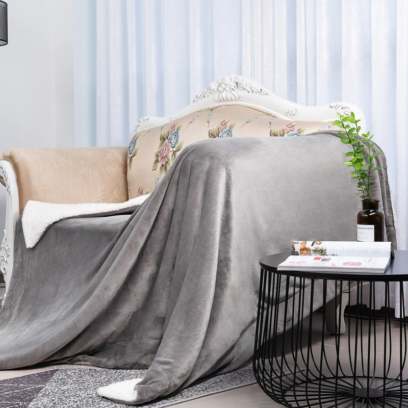 Women's reversible blanket in modern design with soft plush Stornfield