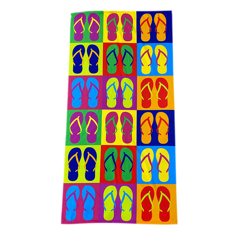 Beach towel with tropical flamingo design Stornfield