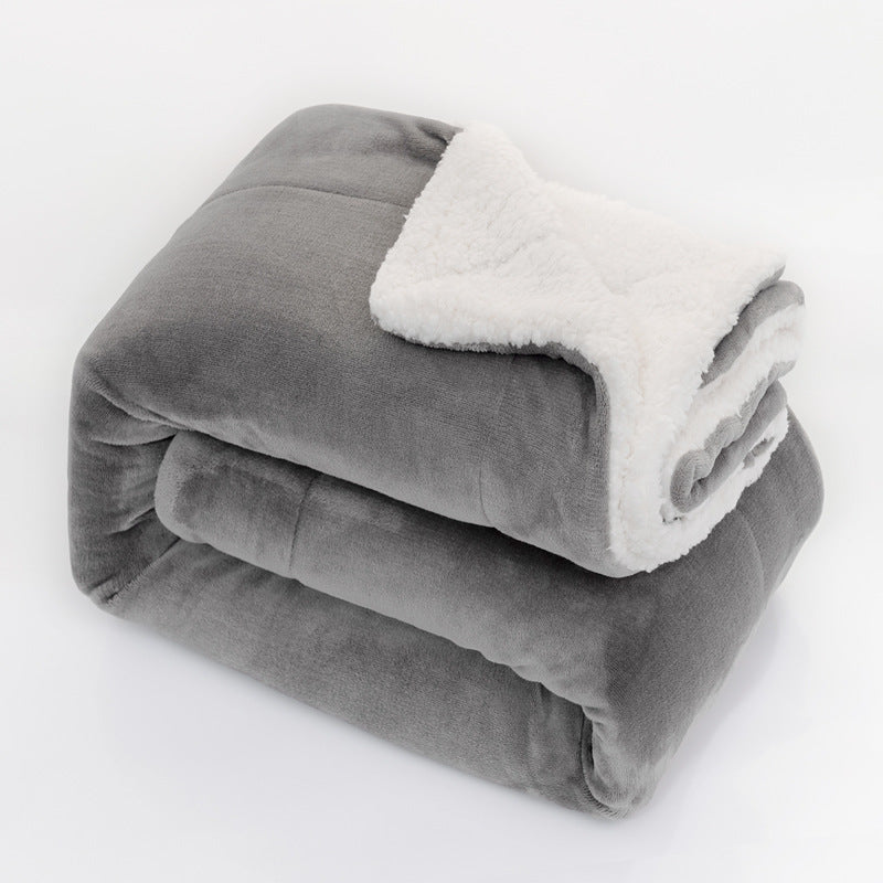 Women's reversible blanket in modern design with soft plush Stornfield