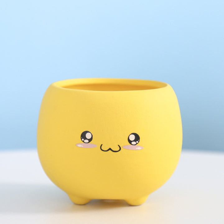 Cute Smiling Ceramic Planter Stornfeild