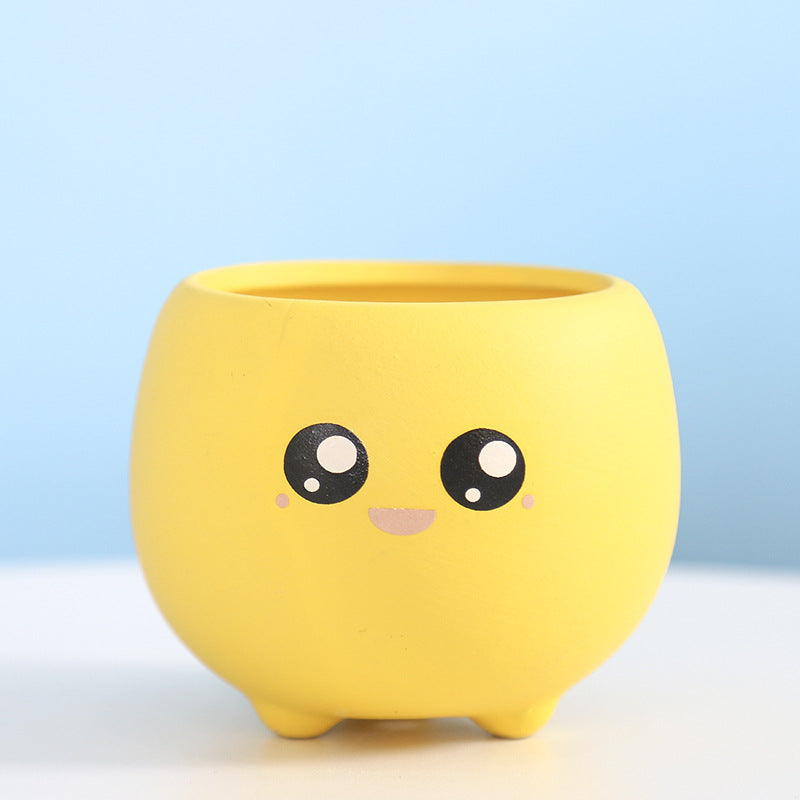Cute Smiling Ceramic Planter Stornfeild