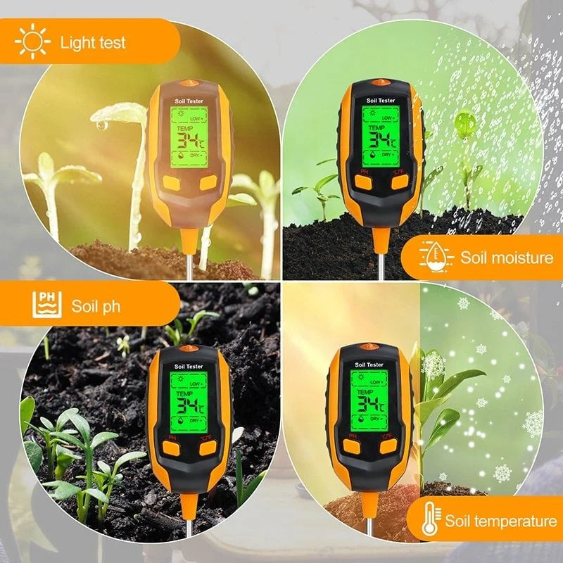 SmartGrow™ 4-in-1 Soil Meter for Plants | Stornfield