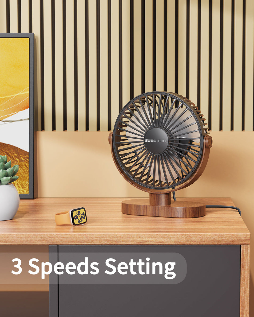 6.5 Inch USB Small Desk Fan for Home Office Car Outdoor Travel | Stornfield