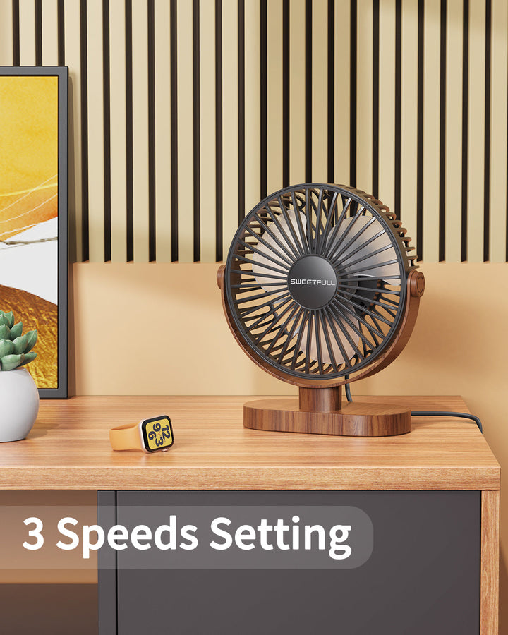 6.5 Inch USB Small Desk Fan for Home Office Car Outdoor Travel | Stornfield