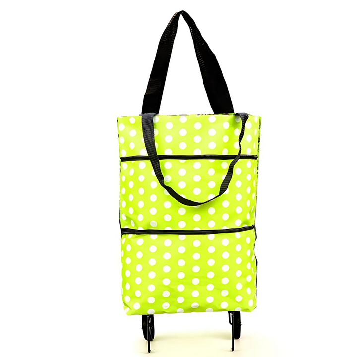 Foldable shopping trolley with expandable wheels | Stornfield