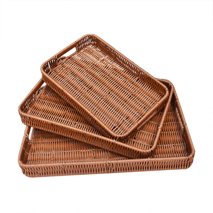 Handcrafted Woven Serving Tray Set Stornfield 1789539601
