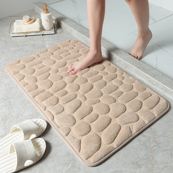 Textured Stone Pattern Bath Mat