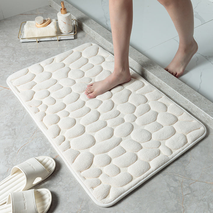 Textured Stone Pattern Bath Mat
