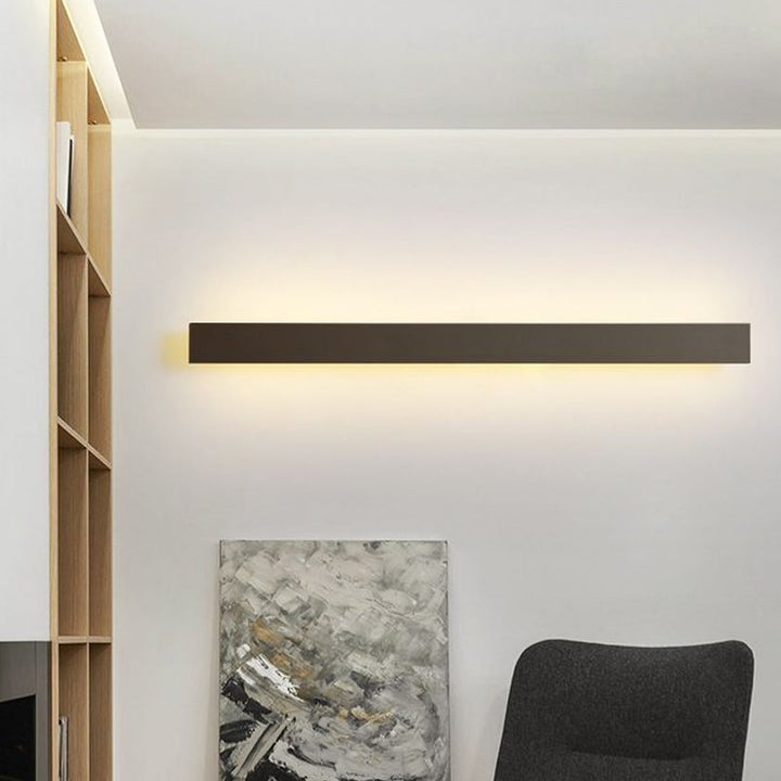 Aluminum Linear Shaped LED Wall Lighting Contemporary Black Sconce Light Fixture for Living Room | Stornfield