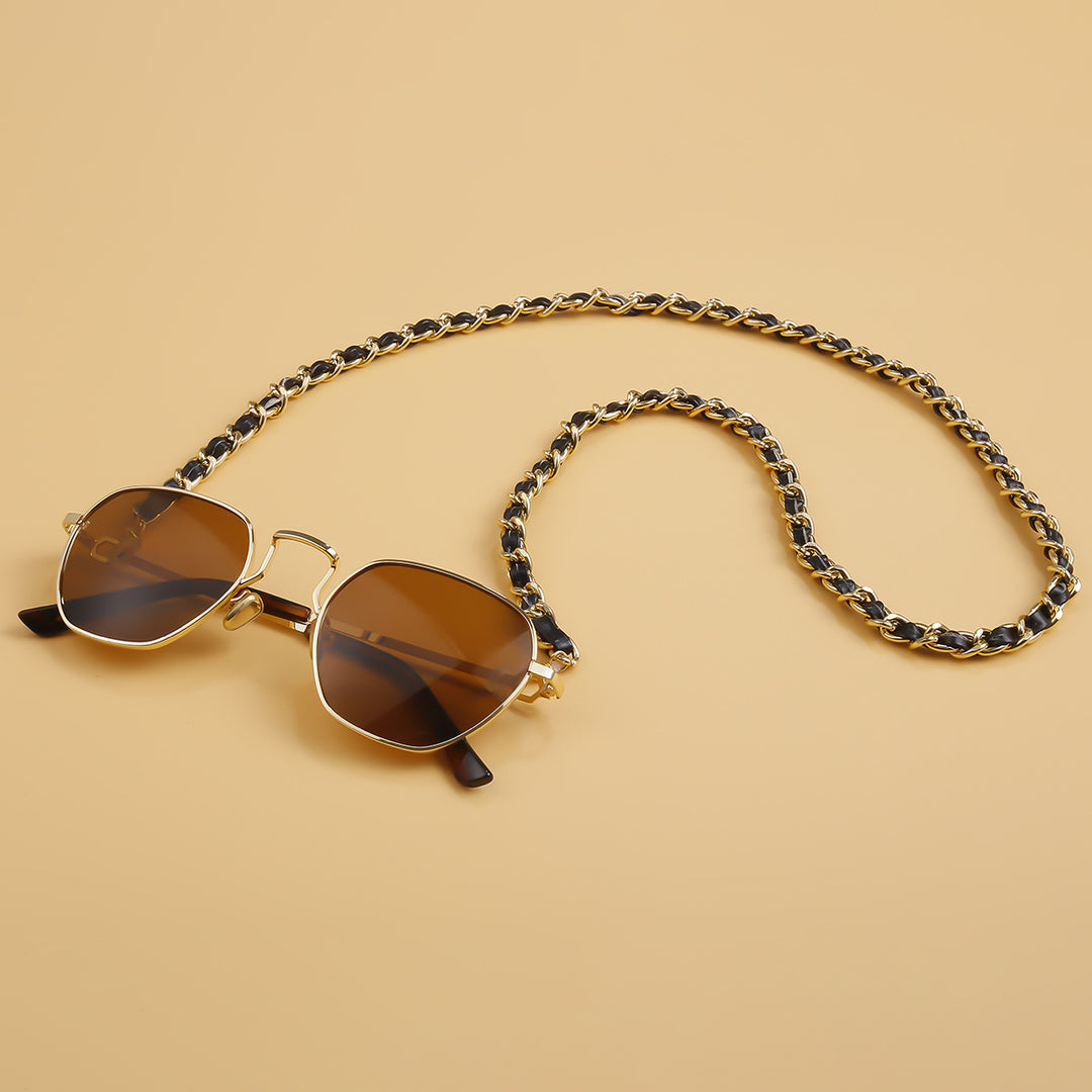 Fashionable Cat-Eye Sunglasses with Chain Strap Stornfield