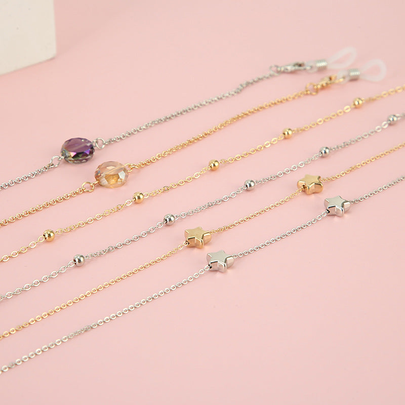 Adjustable Gold Beaded Eyewear Chain Stornfield