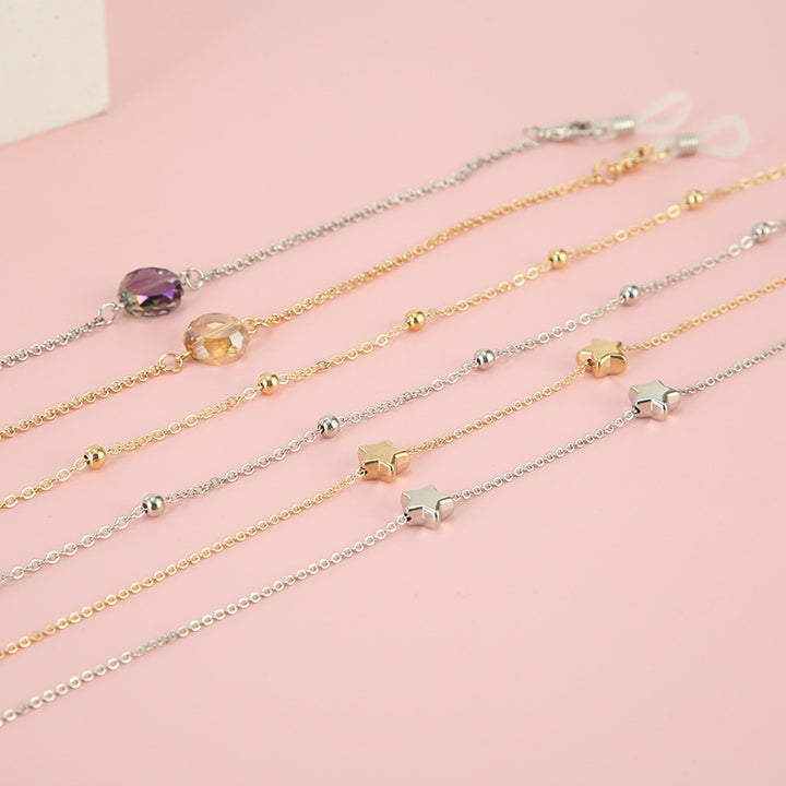 Adjustable Gold Beaded Eyewear Chain Stornfield