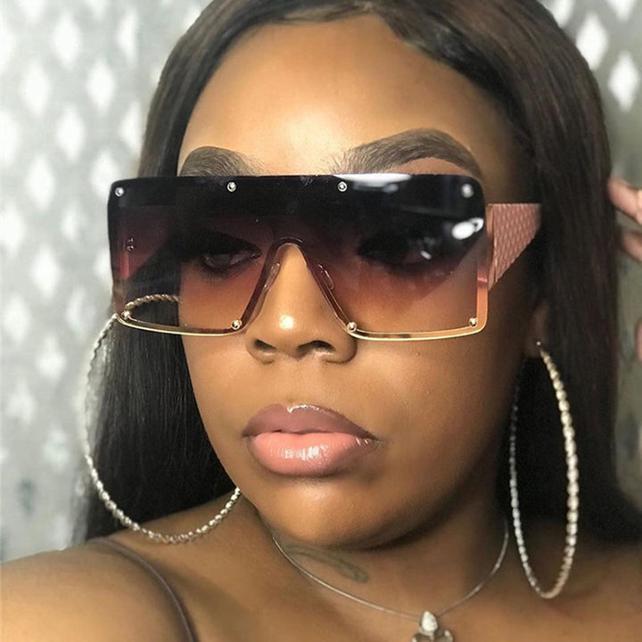 Women geometric oversized sunglasses with gradient lenses Stornfield