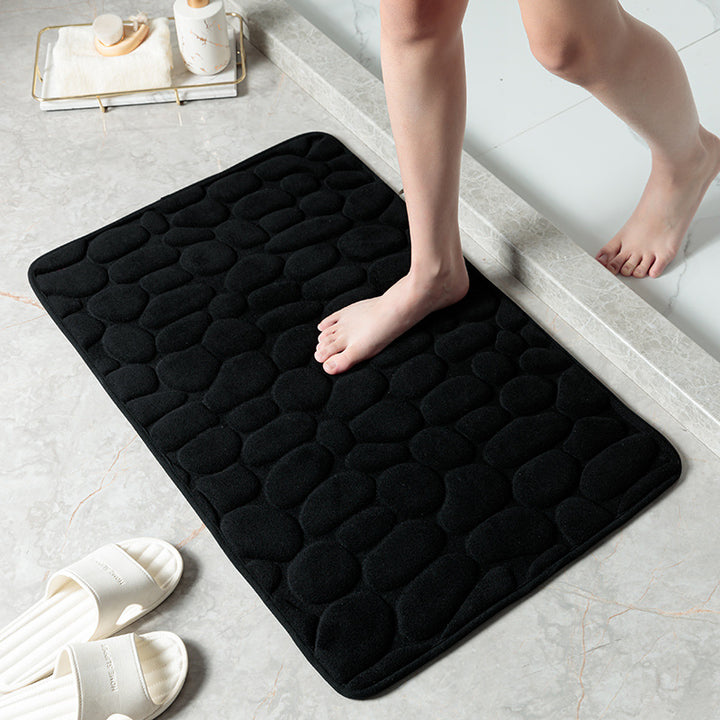 Cushioned Pebble-Texture Bath Mat