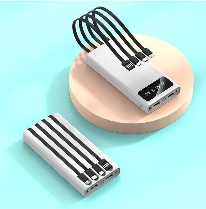 Power bank with integrated multi-charging cable and LCD display Stornfield