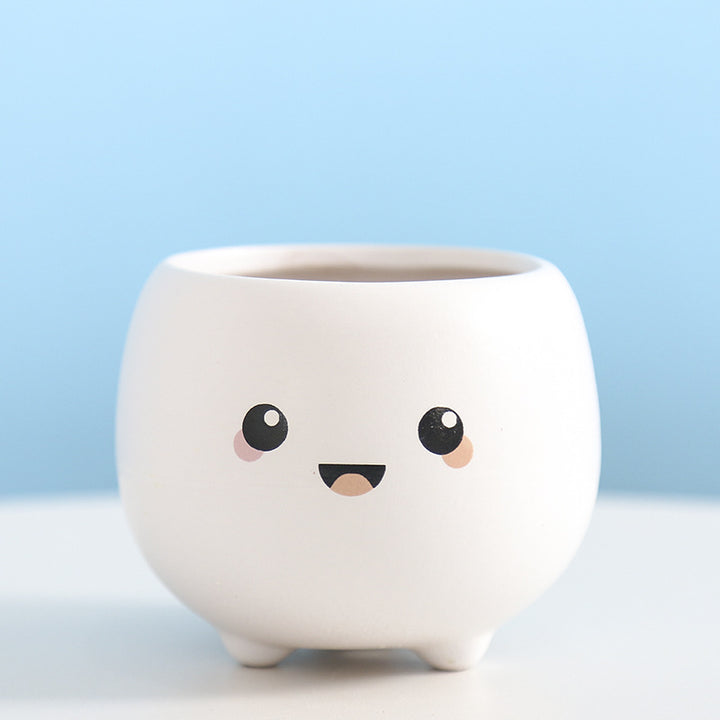 Cute Smiling Ceramic Planter Stornfeild