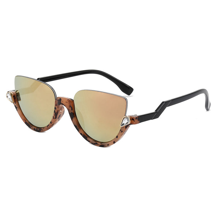 Ladies Cat-Eye Sunglasses with Glamorous Stone Accents Stornfield