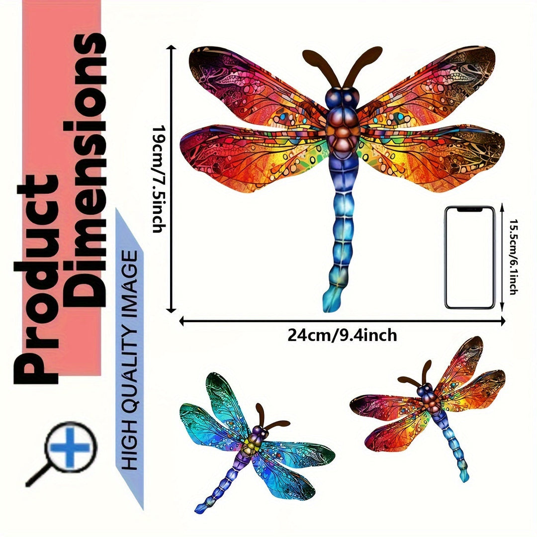 Stornfield | Vibrant Metal Dragonfly Wall Art – Outdoor Art Decor for Gardens, Homes, and Events – Durable, Versatile, and Eye-Catching – A Perfect Gift Idea for Any Occasion