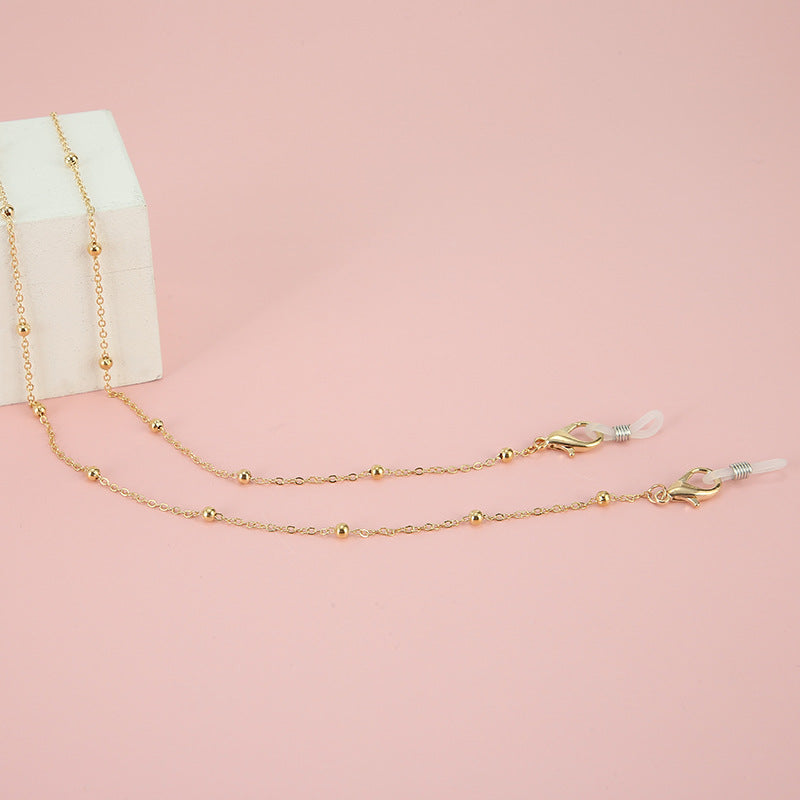 Adjustable Gold Beaded Eyewear Chain Stornfield