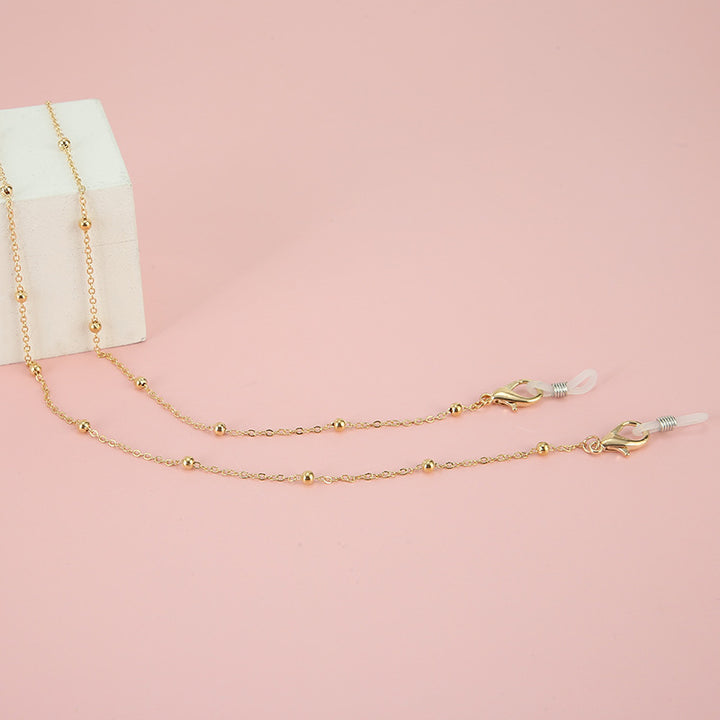 Adjustable Gold Beaded Eyewear Chain Stornfield