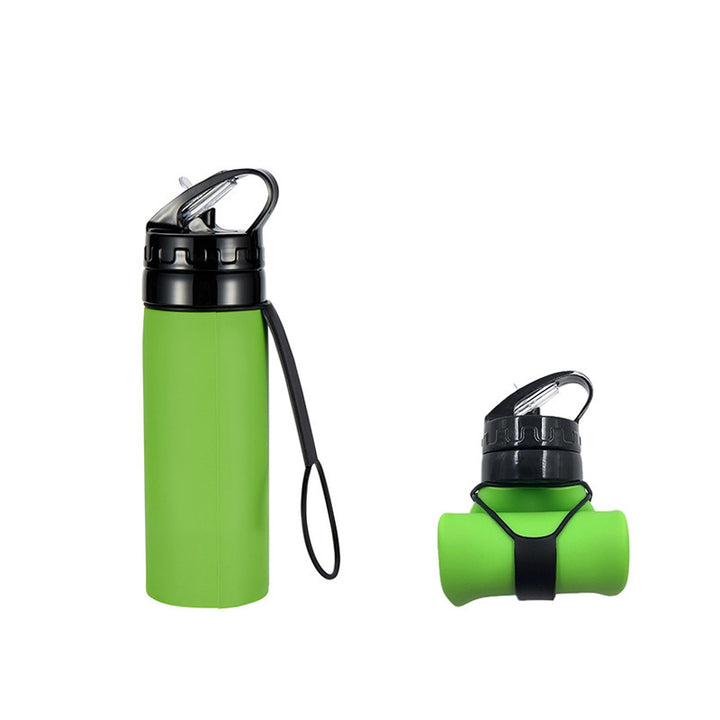 Women Foldable Sports Water Bottle with Integrated Straw Stornfield