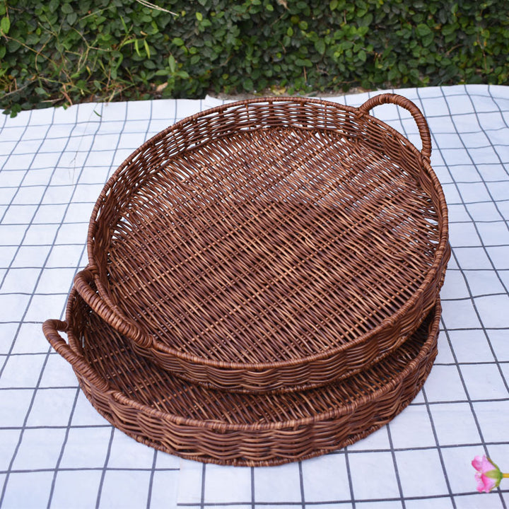 Round Handwoven Serving Tray Stornfield